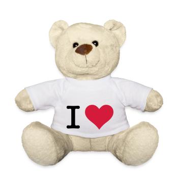 J'aime le coeur - Nounours - blanc - Devant