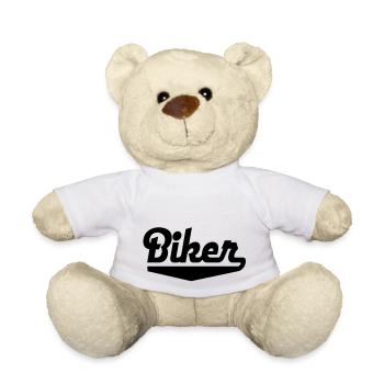 biker - Teddy Bear - white - Front