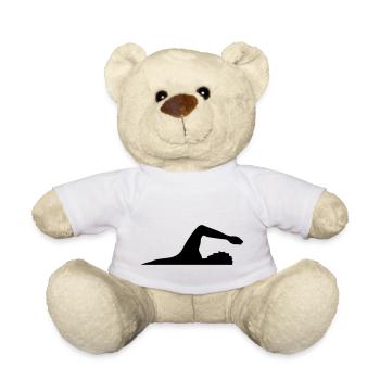nager nageur club équipe eau crawl - Nounours - blanc - Devant
