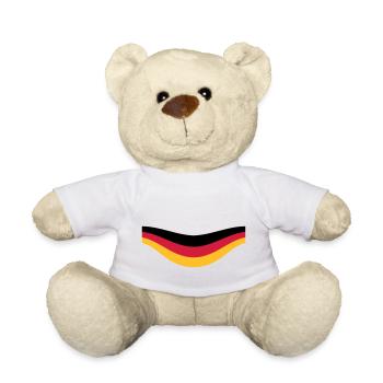 deutschland flagge sport team crew germany farben - Teddy - Weiß - Vorne