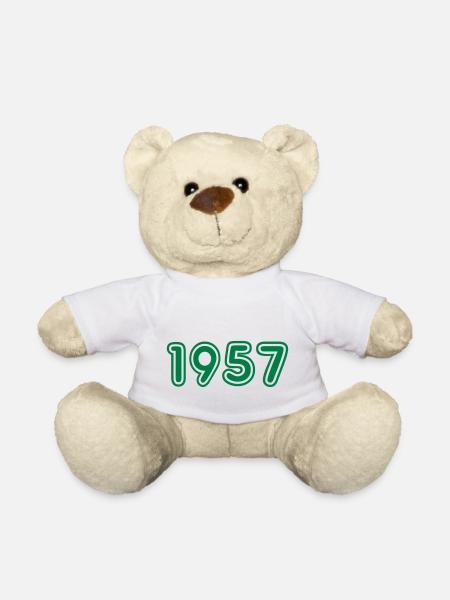 College Zahlen, Jahreszahlen, Jahrgang, 1957 - Teddy Bear - white