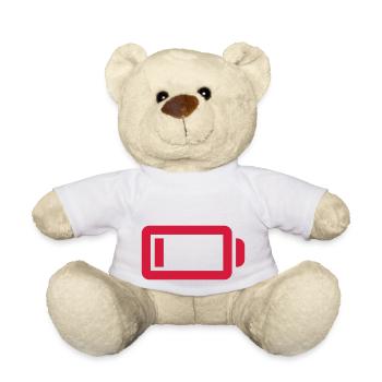 Battery empty no power - Teddy Bear - white - Front