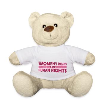 womens rights feminist quote - Teddy Bear - white - Front