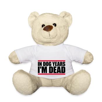 in dog years Dead - Teddy Bear - white - Front