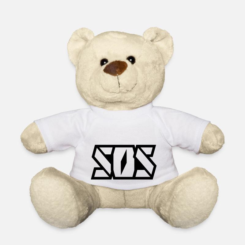 Lettrage SOS - Nounours - blanc
