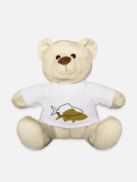 Poisson rouge - Nounours - blanc