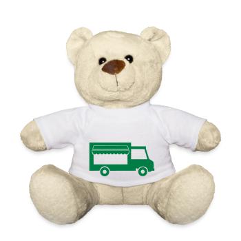 Camion de cuisine de rue 1 - Nounours - blanc - Devant