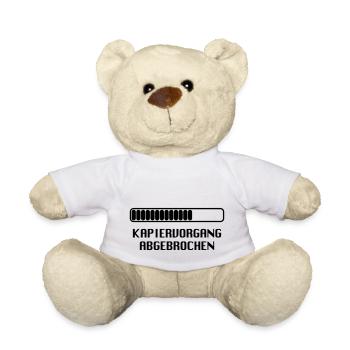 Kapiervorgang abgebrochen Nerd Geek Kop - Teddy - Weiß - Vorne