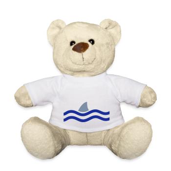 es gibt einen Hai im Wasser - Teddy - Weiß - Vorne