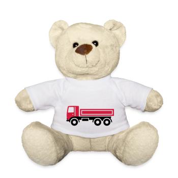 Truck, dump truck - Teddy Bear - white - Front