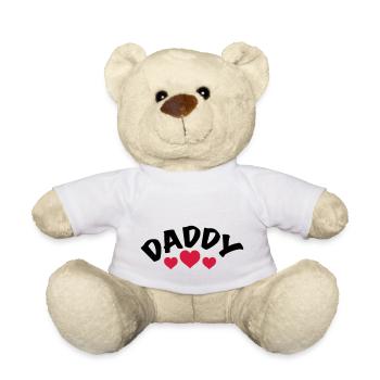 Dad / Daddy / Papa / Herz / i love my dad 2c - Teddy - Weiß - Vorne