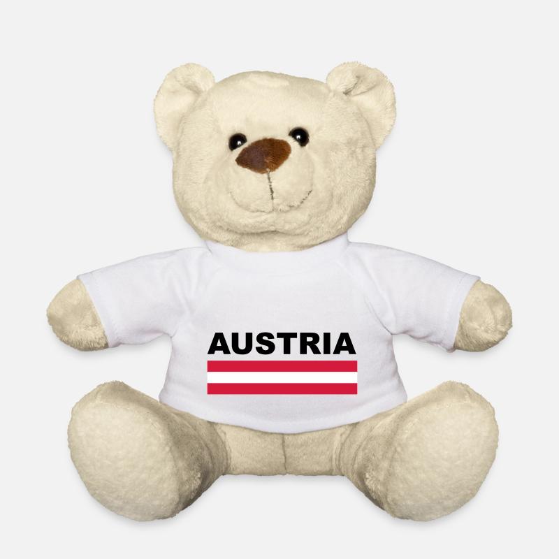 Autriche drapeau Autriche cadeau - Nounours - blanc