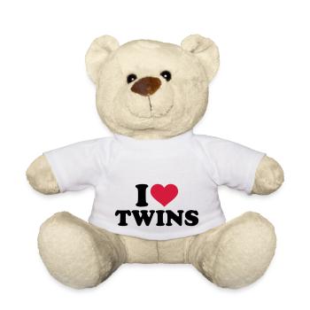 I love twins - Nounours - blanc - Devant