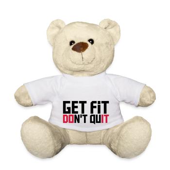 do it get fit dont quit logo design cool trainiere - Teddy - Weiß - Vorne