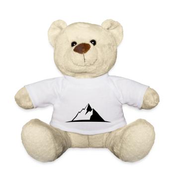 Mountain silhouette mountain range hiking nature mountaineering - Teddy Bear - white - Front
