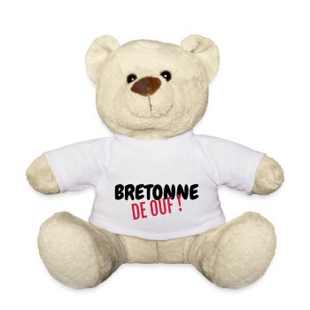 Bretagne / Breton / Bretonne / BZH / Breizh - Nounours - blanc - Devant
