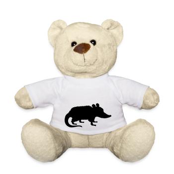 Silhouette Opossum Design - Teddy - Weiß - Vorne