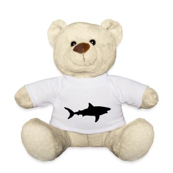 Grands requins blancs Sea Shark Fin Ocean Silhouette - Nounours - blanc - Devant