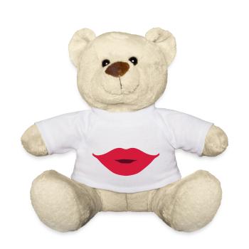 Freches Lächeln weiblicher Mund - Teddy - Weiß - Vorne