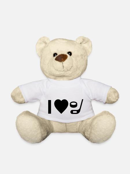 Cool "I Love Hockey" design for him and her - Teddy Bear - white