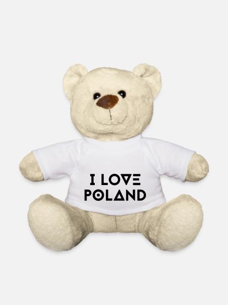 I LOVE POLAND - Teddy - Weiß