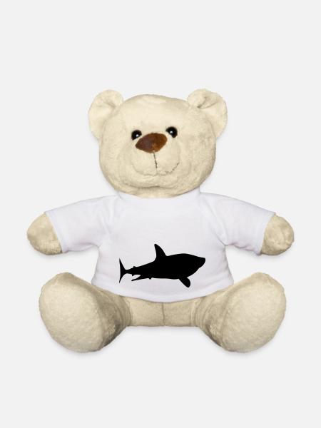 Silhouette de requin - Nounours - blanc