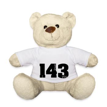 143 i love you - Teddy - Weiß - Vorne