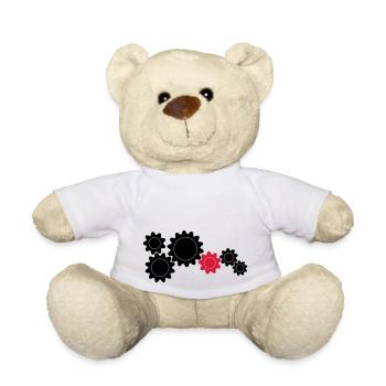 Zahnräder, Teamwork - Teddy - Weiß - Vorne