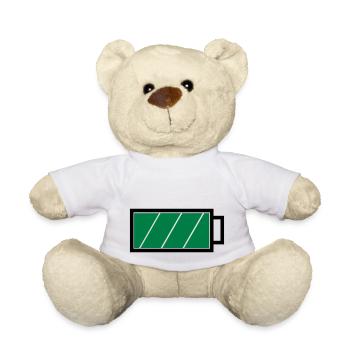 Akku voll - Teddy - Weiß - Vorne