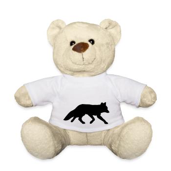 rotfuchs red fox clever schlauer smarter wildnis - Teddy Bear - white - Front