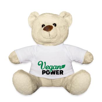 Vegan Power - Teddy Bear - white - Front