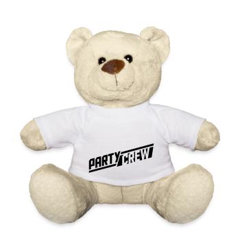 cool logo party crew friends team crew club design - Teddy Bear - white - Front