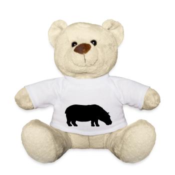 Silhouette silhouette hippopotame - Nounours - blanc - Devant
