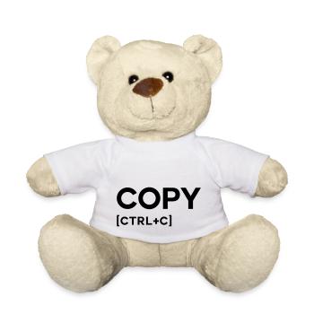 COPY CTRL BLACK - Teddy Bear - white - Front