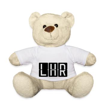 London Heathrow Airport - Teddy Bear - white - Front