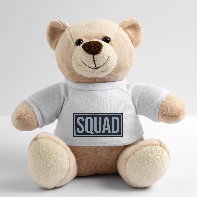 Text Squad Leader Shield Teddy Bear