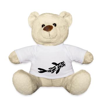 Cow Pattern Koi Fish Nishikigoi - Teddy Bear - white - Front