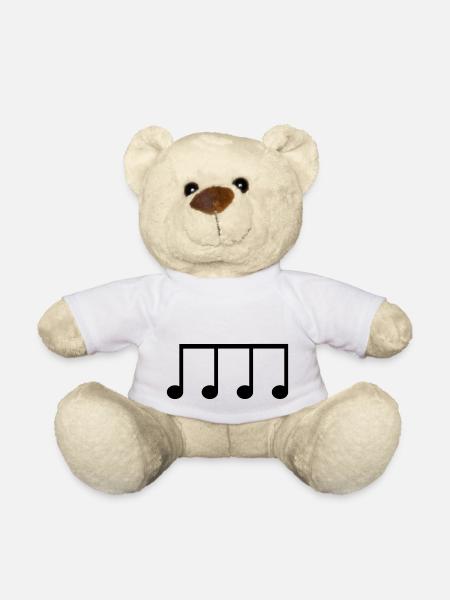 Achtelnote Symbol zum personalisieren - Teddy - Weiß