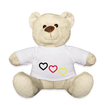 Germany Hearts Team - Teddy Bear - white - Front