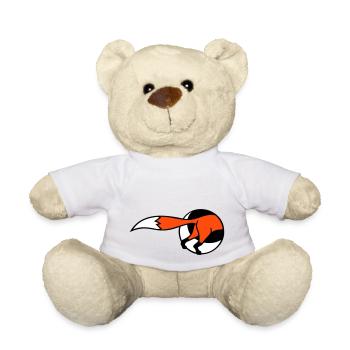 Fox Hole Buttocks Back Burrow Going In - Teddy Bear - white - Front