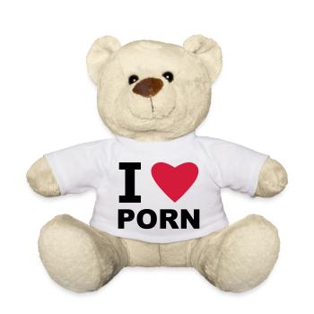 I love Porn - Teddy Bear - white - Front