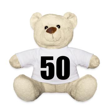 50 - Teddy Bear - white - Front