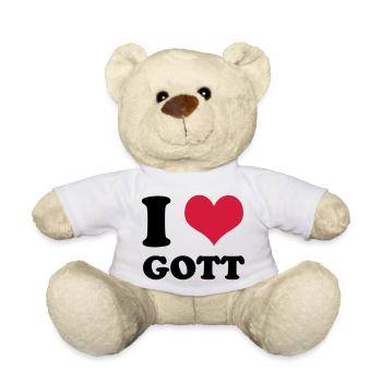i love gott - Teddy - Weiß - Vorne