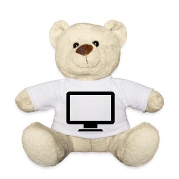 Computer - Teddy Bear - white - Front