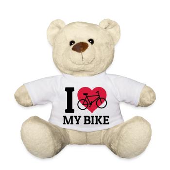 I love my bike - Teddy Bear - white - Front