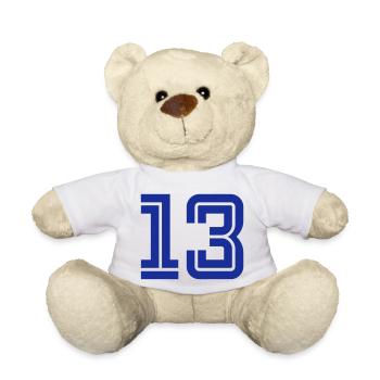 College Numbers, Nummern, Sports Numbers, 13 - Teddy - Weiß - Vorne