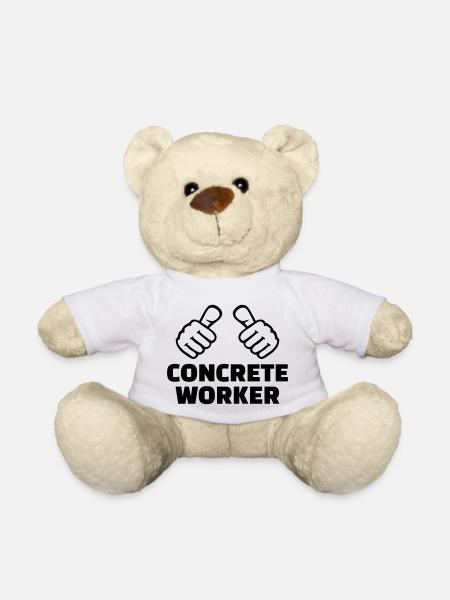 Concrete worker - Teddy Bear - white