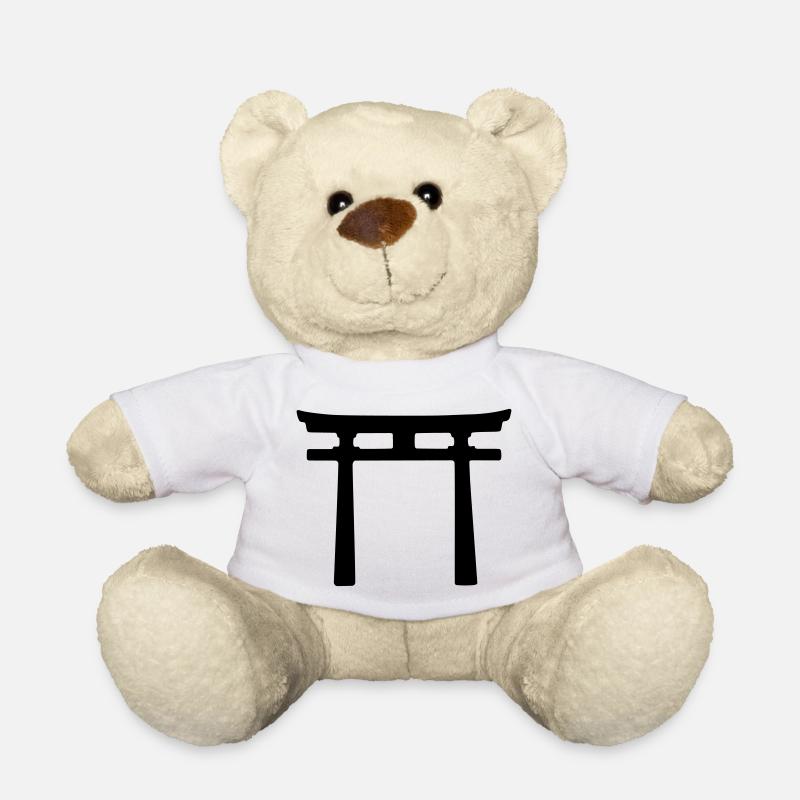Japanese Torii design - Teddy Bear - white