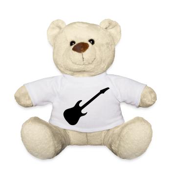 guitare electrique icone - Nounours - blanc - Devant