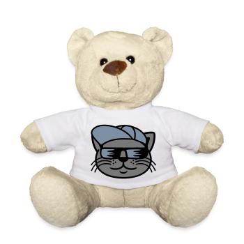 Sonnenbrille Katze Gesicht cool - Teddy - Weiß - Vorne